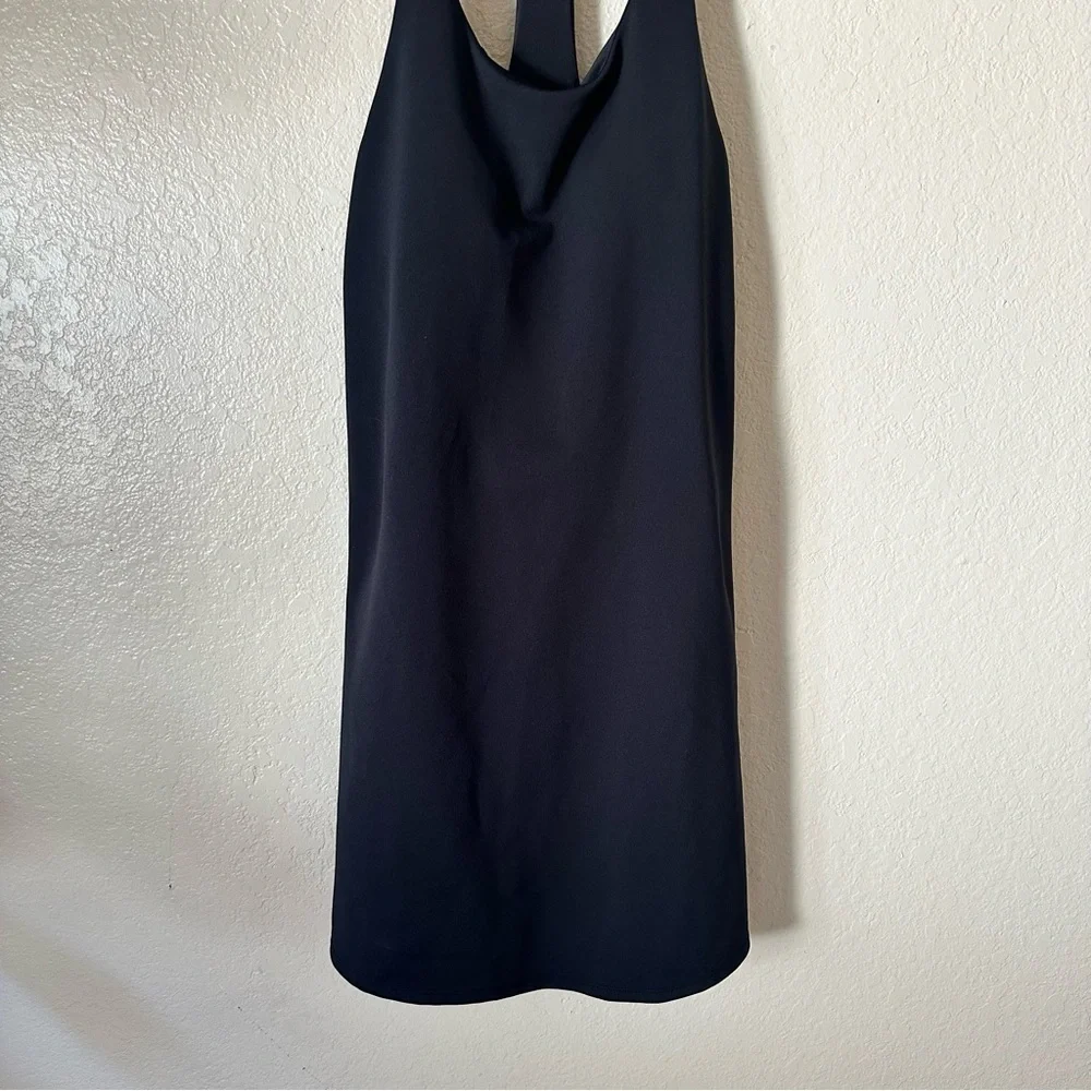 ALO Yoga Black Scoop Neck Racerback Mini Dress